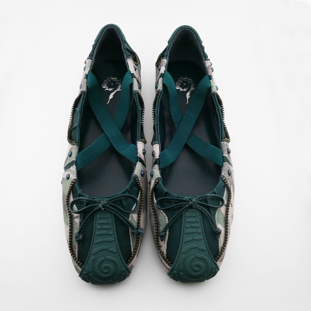 SPIRAL BALLET FLATS