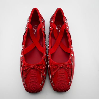 SPIRAL BALLET FLATS